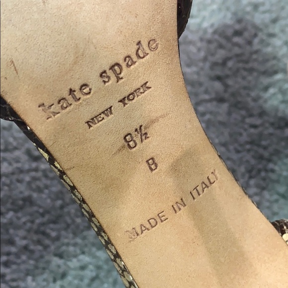 KATE SPADE snake python print open toe heels shoes - Picture 7 of 7